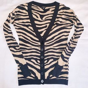 Express XS Tiger Striped Cardigan
